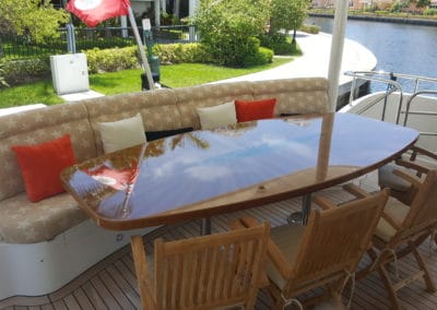 Viking - Teak table fabrication with inlay and hi-gloss finish